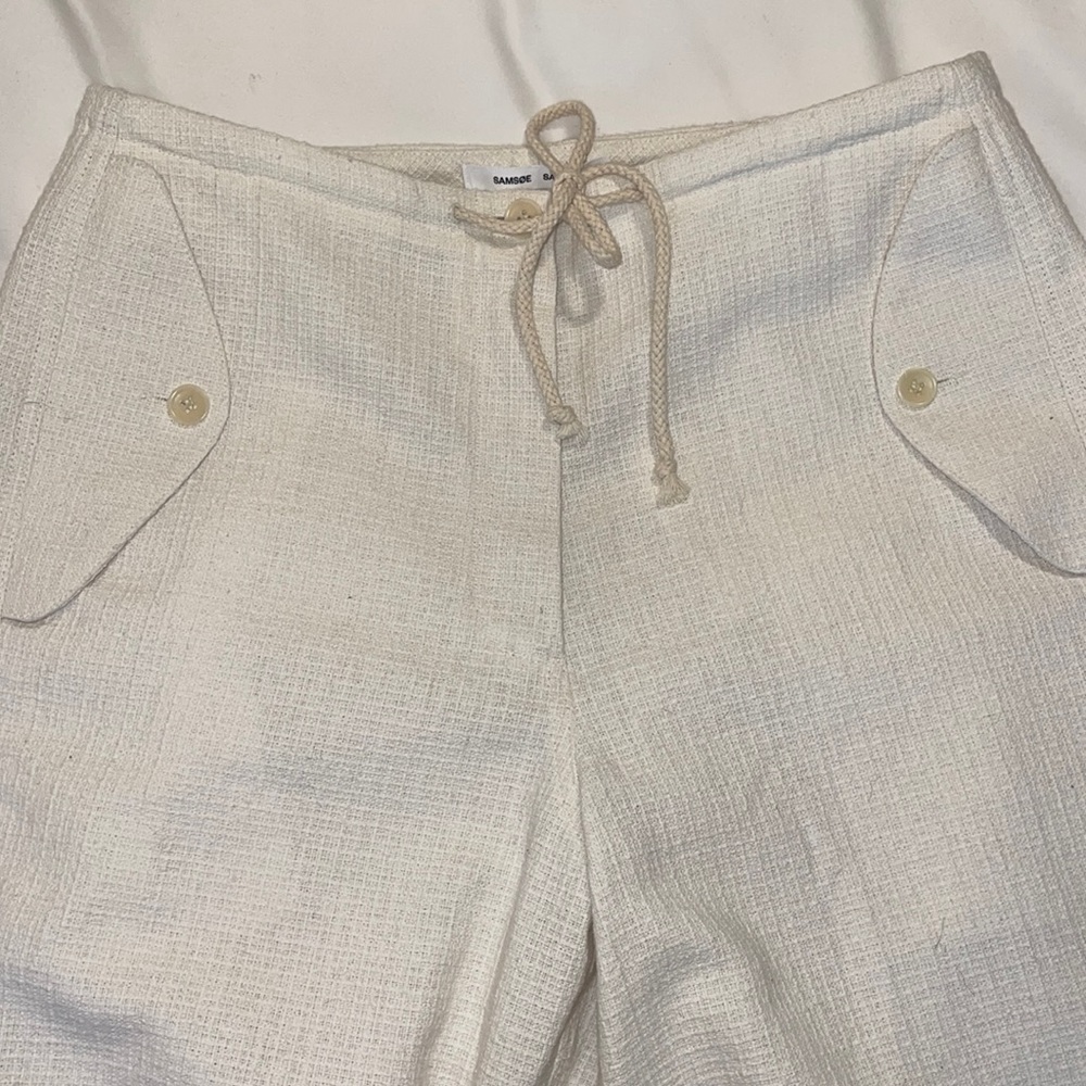 Samsoe ivory linen joggers size Medium.